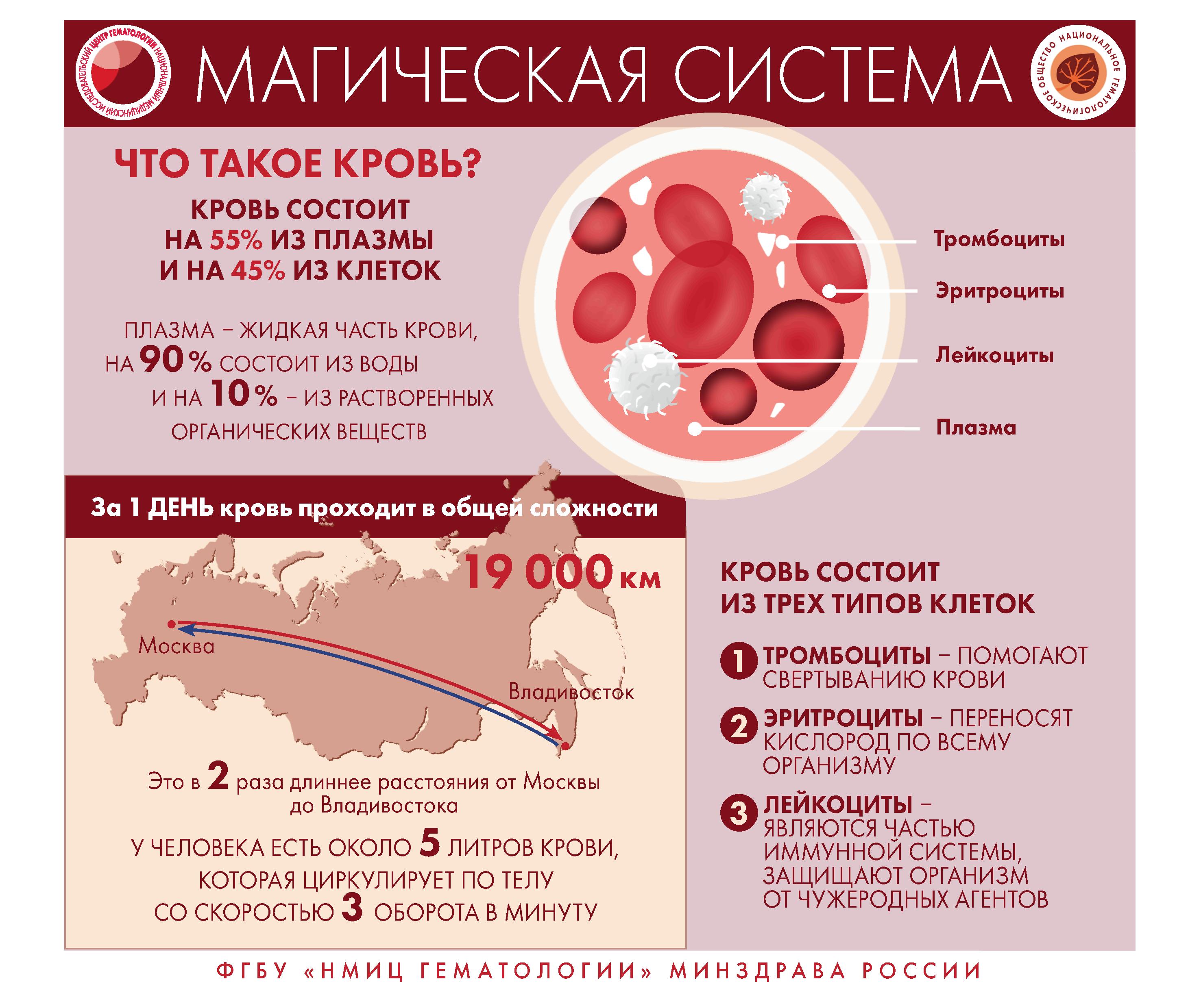 Специалистами ФГБУ «НМИЦ гематологии» Минздрава России разработана серия инфографики, где в простой и доступной форме представлена информация о заболеваниях системы крови